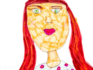 Frau mit roten Haaren